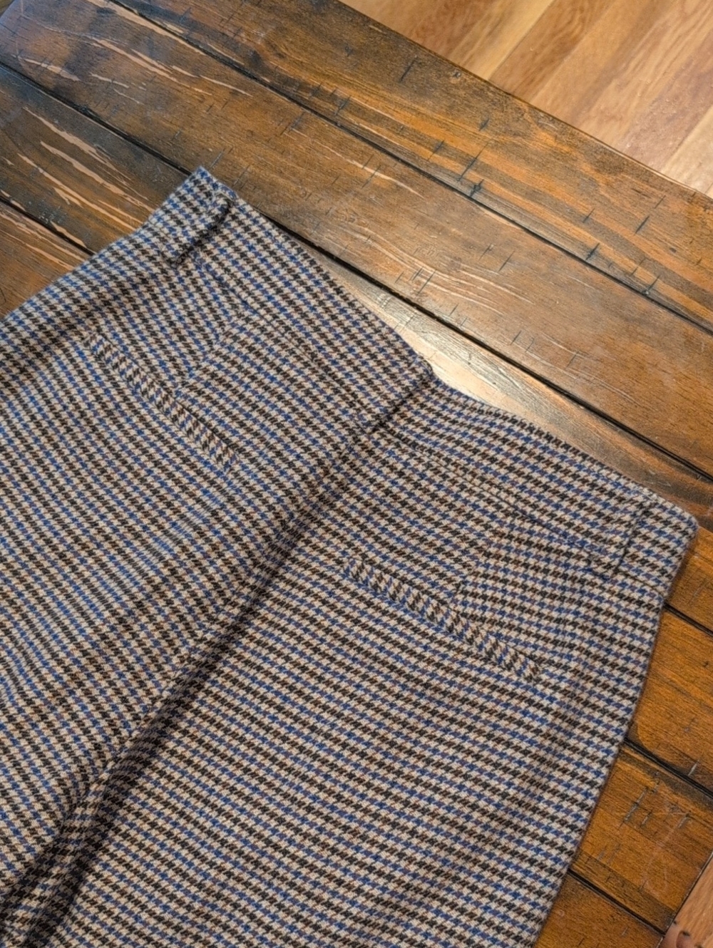 Everlane Rewool Way High Drape pants Wide leg Pleated Houndstooth - Picture 8 of 10